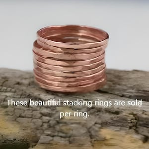 Thin Copper Ring(s), Copper Ring, Stackable Rings, Copper Band, Stacking Rings, Pure Copper Rings, Hammered Copper Ring, Copper Jewelry