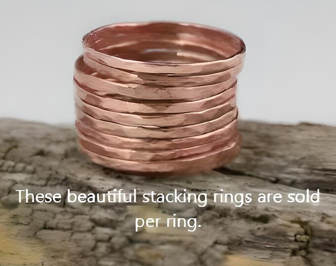 Thin Copper Ring(s), Copper Ring, Stackable Rings, Copper Band ...