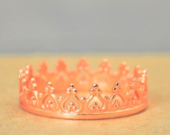 Dainty Rose Gold Crown Ring, Rose Gold Princess Crown Ring, Princess Ring, Tiara Ring, Queen Ring, Rose Gold Ring, Rose Princess Ring, Rose