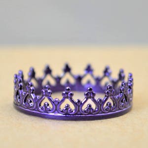 Dainty Purple Crown Ring, Purple Princess Crown Ring, Princess Ring, Tiara Ring, Queen Ring, Purple Ring, Purple Princess Ring, Purple Ring