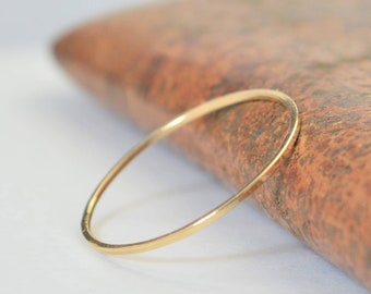 Solid 14k Yellow Gold Square Ring, Smooth Stacking Ring, Minimal Gold Ring, Simple Wedding Ring, Solid Gold Ring, 14k Gold Ring, Real Gold
