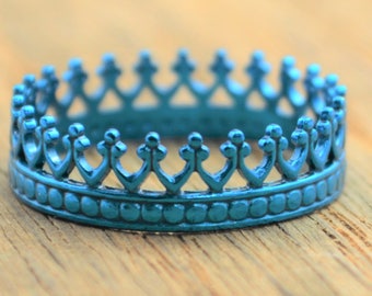 Turquoise Wedding Ring, Turquoise Wedding Gift, Turquoise Bridesmaid Gift, Crown Ring, Princess Ring, Unique Ring,Bridesmaid Gift,Turquoise