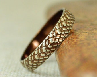 Brown Snake Scale Ring, Sterling Ring, Brown Dragon Scale Ring, Brown Dragon Ring, Brown Snake Ring, Brown Snake Skin Ring, Silver band BOHO