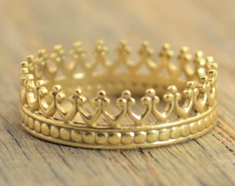 Crown Ring, Princess Ring, Gold Crown Ring, Gold Princess Ring, Tiara Ring,  Gold Ring, Queen Ring, Princess Crown Ring,Sweet 16,Quinceanera