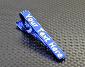 Blue Tie Bar, Blue Tie Clip, Blue Wedding, Groomsmen Gift, Personalized Tie Bar, Custom Tie Bar, Tie clip, Blue Gift,Custom Tie Clip,Tie Bar