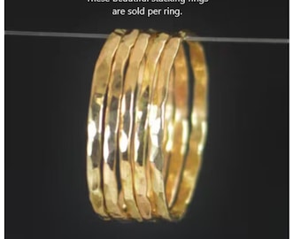 Gold Midi Ring, Knuckle Ring, Thin 14k Gold Filled MIDI Rings, Dainty Midi Rings, Hammered Midi Rings, Gold Knuckle Ring, Stacking Midi Ring