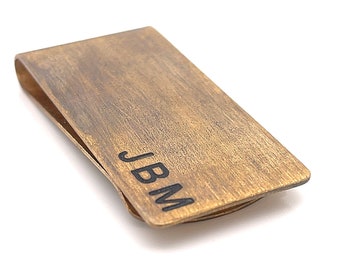 Rustic Money Clip, Brass Money Clip, Gold Money Clip, Unique Money Clip, Money Clips Men, Handmade Money Clip, Father Day Gift Ideas, Brass