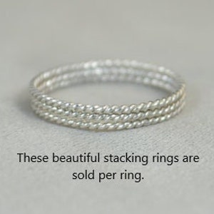 Thin Silver Spiral Stackable Ring(s), Stacking Rings, Dainty Silver Ring, Silver Boho Ring, Rustic Silver Rings, Silver Band, Thin Ring