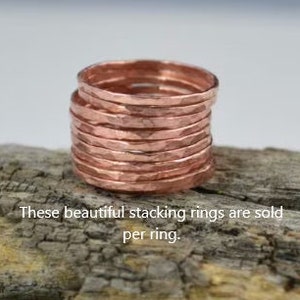 Thin Copper Ring(s), Copper Ring, Stackable Rings, Copper Band, Stacking Rings, Pure Copper Rings, Hammered Copper Ring, Copper Jewelry