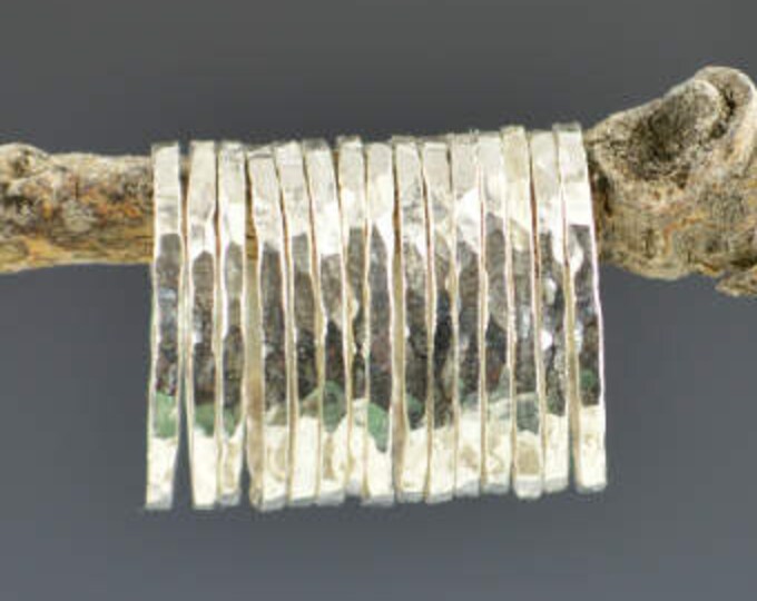 Set of 15 Thin .999 Pure Silver Stackable Rings, Fine Silver, Stack ...