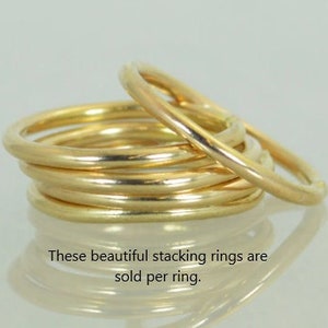 Round Classic Gold Stackable Rings, 14k Gold Filled, Gold Stacking Rings, Gold Stack Rings, Simple Gold Ring, Round Gold Rings, Gold Bands image 1
