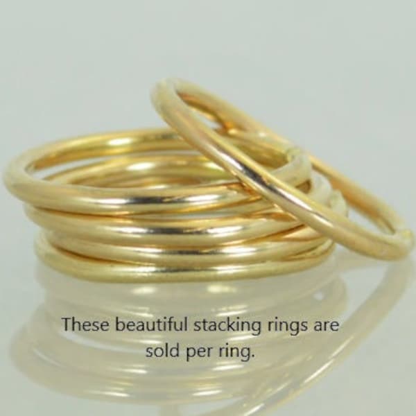 Round Classic Gold Stackable Ring(s), 14k Gold Filled, Gold Stacking Rings, Gold Stack Rings, Simple Gold Ring, Round Gold Rings, Gold Bands