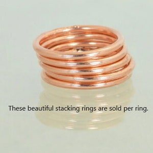 Round Copper Classic Size Stackable Ring(s), Copper Rings, Stackable Rings, Stacking Rings, Copper Ring, Round Copper Rings, Copper Band