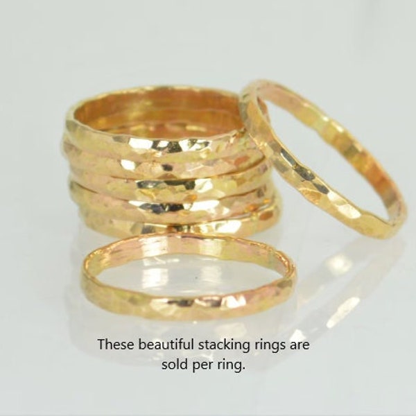 Thick 14k Gold Filled Stackable Ring(s), Gold Rings, Stacking Rings, Thick Gold Ring, Alari, Simple Ring, Gold Band, Gold Stack Ring