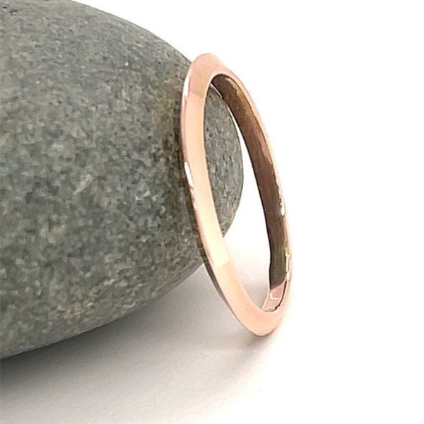 Knife Edge Ring,  Rose Gold 10k, 14k, 18k, Triangle Gold Band,  Triangle Gold Ring,  Real Rose gold, Inexpensive wedding band, Rose Gold