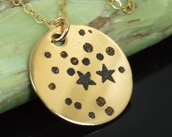 14k Gold Filled Sagittaruis Necklace, Gold Sagittarius Necklace, Gold filled, Constellation, Sagittarius Jewelry, Zodiac Necklace, Zodiac,