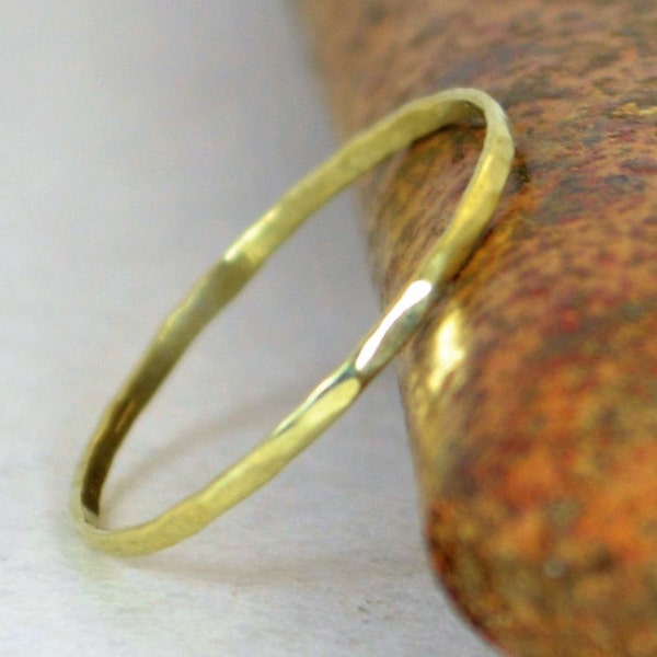 Green Gold Ring, 14k Green Gold Ring, Minimal Gold Ring, Super Thin Gold Ring,  Solid Gold Ring, 14k Gold Ring, Real Gold Ring, Gold Ring