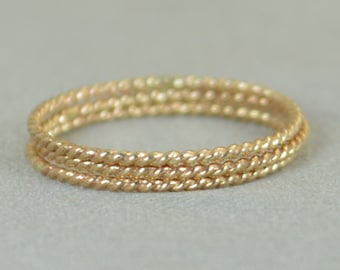 Gold Spiral Rings, 14k Gold Filled Ring, Stacking Ring, Boho Stacking Rings, Unique Dainty Rings, Dainty Gold Rings, Thin Dainty Ring, Alari