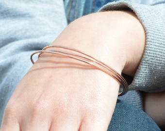 Thin Copper Bangle, Round  Bangle, Thin Bangle, Stacking Bangles, Pure Copper Bangle, Copper bracelet, stacking bangle, copper bangle