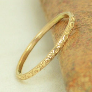 14k Gold Bohemian Ring, Rustic Wedding Ring, Heirloom Quality, Classic 14k Gold Ring, Gold Boho Ring, Rustic Gold Rings, Gold Band, G1