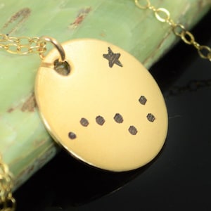 14k Gold Filled Big Dipper Necklace, Gold Big Dipper Necklace, Gold filled, Constellation, Star Jewelry, Zodiac Necklace, Big Dipper, Gold image 1