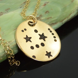 14k Gold Filled Orion Necklace, Gold Orion Necklace, Gold filled, Gold Constellation, Orion Jewelry, Zodiac Necklace, Star Pendant image 1