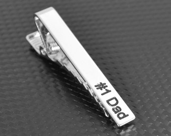 Gift for Dad, Custom Tie Bar, Fathers Day Gift, Personalized Tie Bar, Tie Bar Clip, Custom Men's Gift, Personalized for Him, Custom Tie Clip