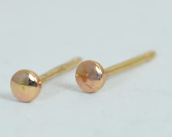 Tiny Rose Gold Earrings, Dot Earrings, Rose Gold Earrings,14k Gold Filled Earrings,Simple Gold Earrings,Rose Stud Earrings,Everyday Earrings