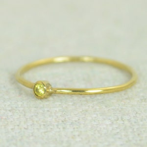 Tiny Topaz Ring Gold Filled Topaz Ring Topaz Stacking Ring image 1