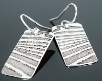 Zebra Earrings, Silver Zebra Earrings, Zebra Print Earrings, Zebra Jewelry, Sterling Silver Earrings, Striped Earrings, Animal Earrings