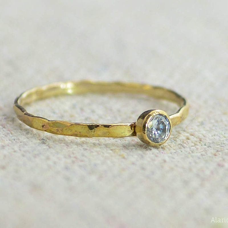 Rustic Diamond Ring - Etsy