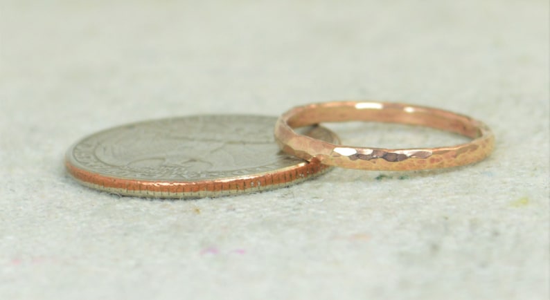 Thick Stackable Bronze Rings, Bronze Rings, Stackable Rings, Bronze Ring, Hammered Ring, Bronze Band, Arthritis Ring, Bronze Jewelry image 4