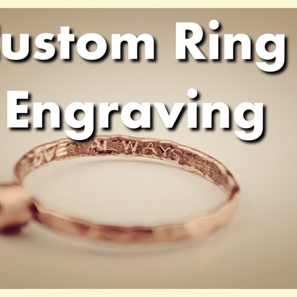 Custom Inside Ring Engraving  - Add a Personalized Message, Date, or saying to an Alari Design Ring