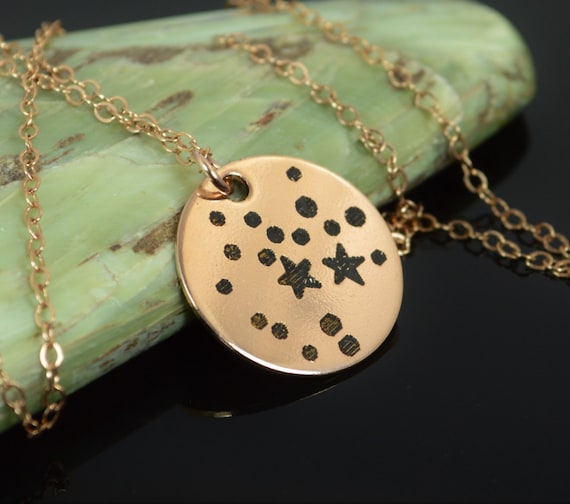sagittarius necklace rose gold