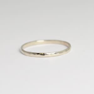 Classic Solid 14k White Gold Stacking Ring, White Gold Band, Solid Gold Ring, 14k White Gold Ring, Real Gold Ring, White Gold Ring, Simple image 2