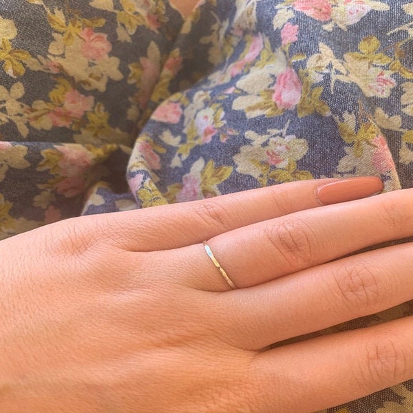 Super Thin Sterling Silver Stackable Rings Silver Stacking image 2