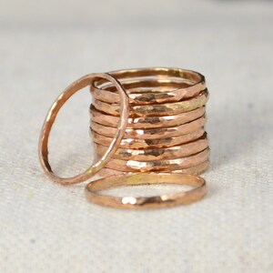 Classic Rose Gold Stackable Rings 14k Rose Gold Filled image 3