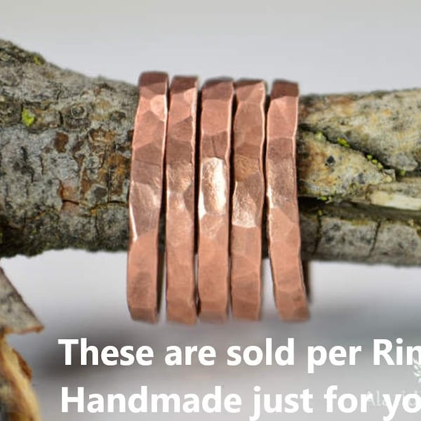 Super Thick Stackable Copper Ring(s),Copper Rings,Stackable Rings, Copper Ring, Hammered Copper, Copper Band, Arthritis Ring, Copper Jewelry