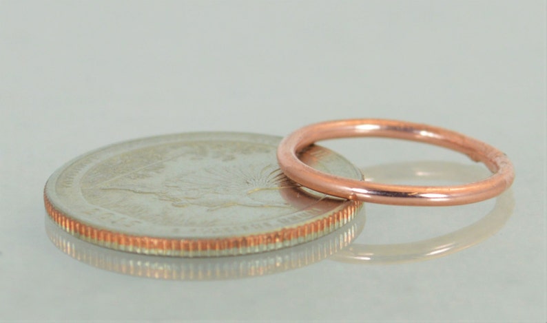 Round Copper Classic Size Stackable Rings, Copper Rings, Stackable Rings, Stacking Rings, Copper Ring, Round Copper Rings, Copper Band image 3