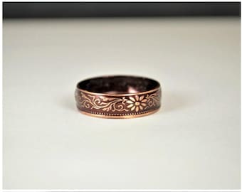 Japanese Jewelry, Burgundy Ring, Japanese Ring, Coin Ring, Bronze Ring, Japanese Coin, Japanese Coin Ring, Coin Ring, Japanese Art, Coin Art