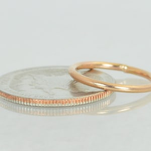 Round Classic Rose Gold Stackable Rings, 14k Rose Gold Filled, Stacking Rings, Stack Rings, Simple Gold Ring, Gold Rings, Rose Gold Band image 3