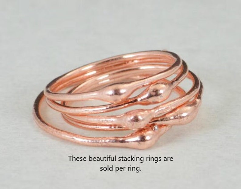 Unique Copper Stacking Rings Copper Ring Hippie Ring Boho - Etsy