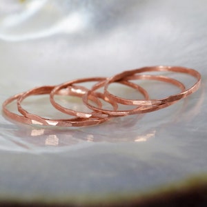 Super Thin Copper Stackable Rings Copper Ring Skinny Ring image 4