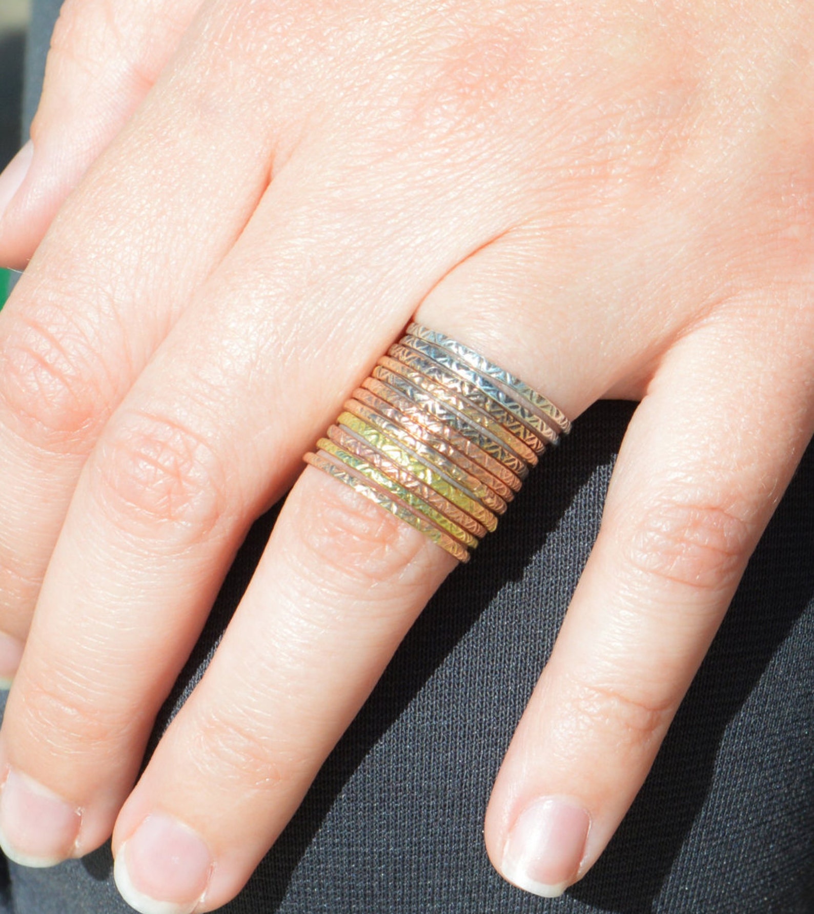 Bohemian Stacking Rings Boho Rings Tribal Rings Zigzag Etsy