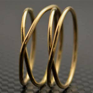 Criss Cross Ring, Gold Filled Ring, Crossover Ring, Wickelring, Kreuz Ring, Wickelring, 14k Gold Filled, Alari, Gold Wickelring, 2 Wrap Bild 4