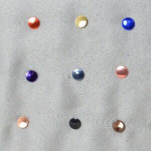 Rose Silver Circle Earrings, Sterling Silver Earrings, Silver Stud Earrings, Simple Silver Earrings, Pink Earrings, Nano Ceramic Earring image 2