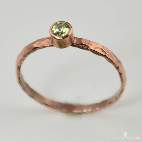 Copper and Peridot Ring Copper and Peridot Ring
