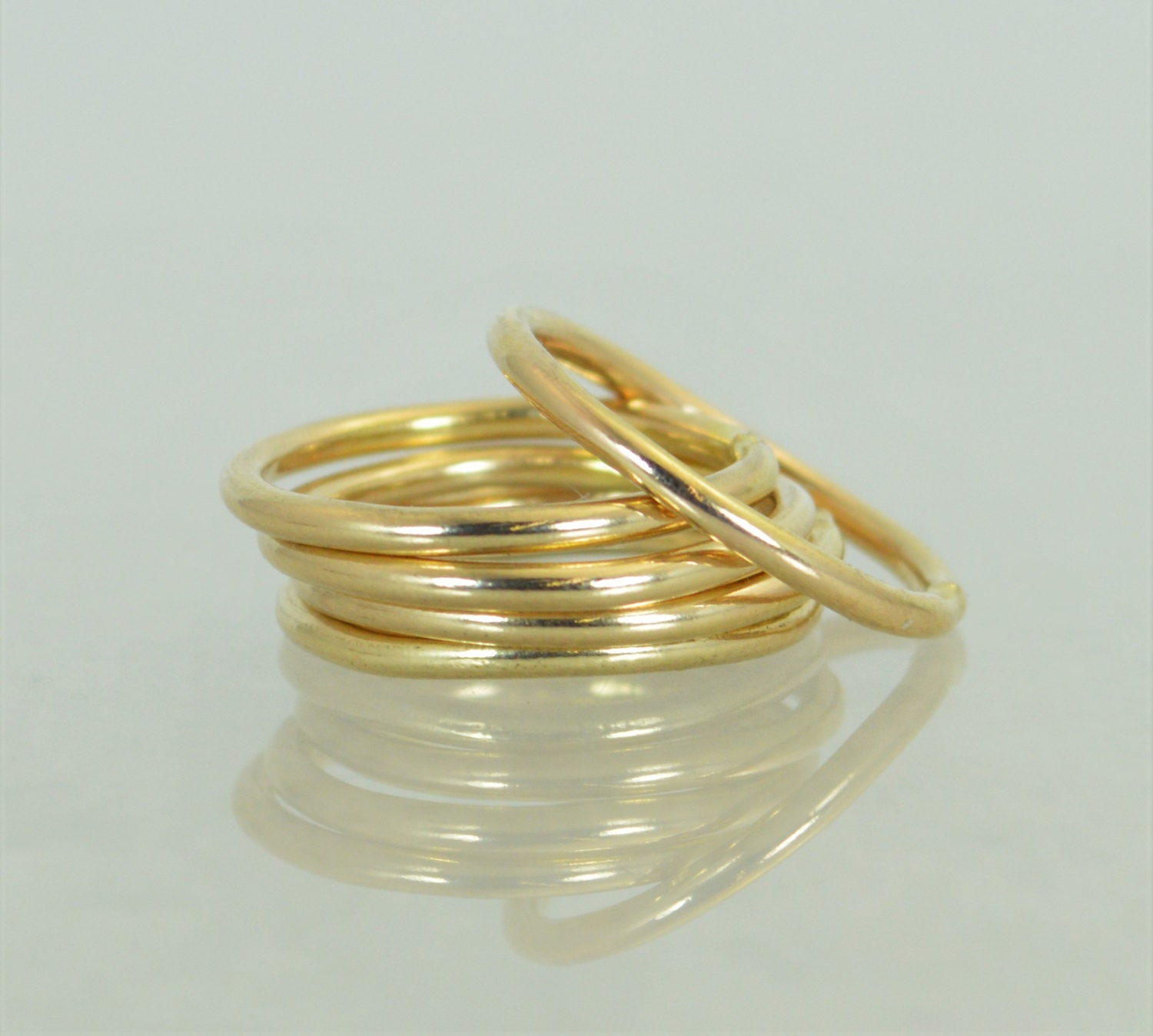 Round Classic Gold Stackable Ring(s), 14k Gold Filled, Gold Stacking
