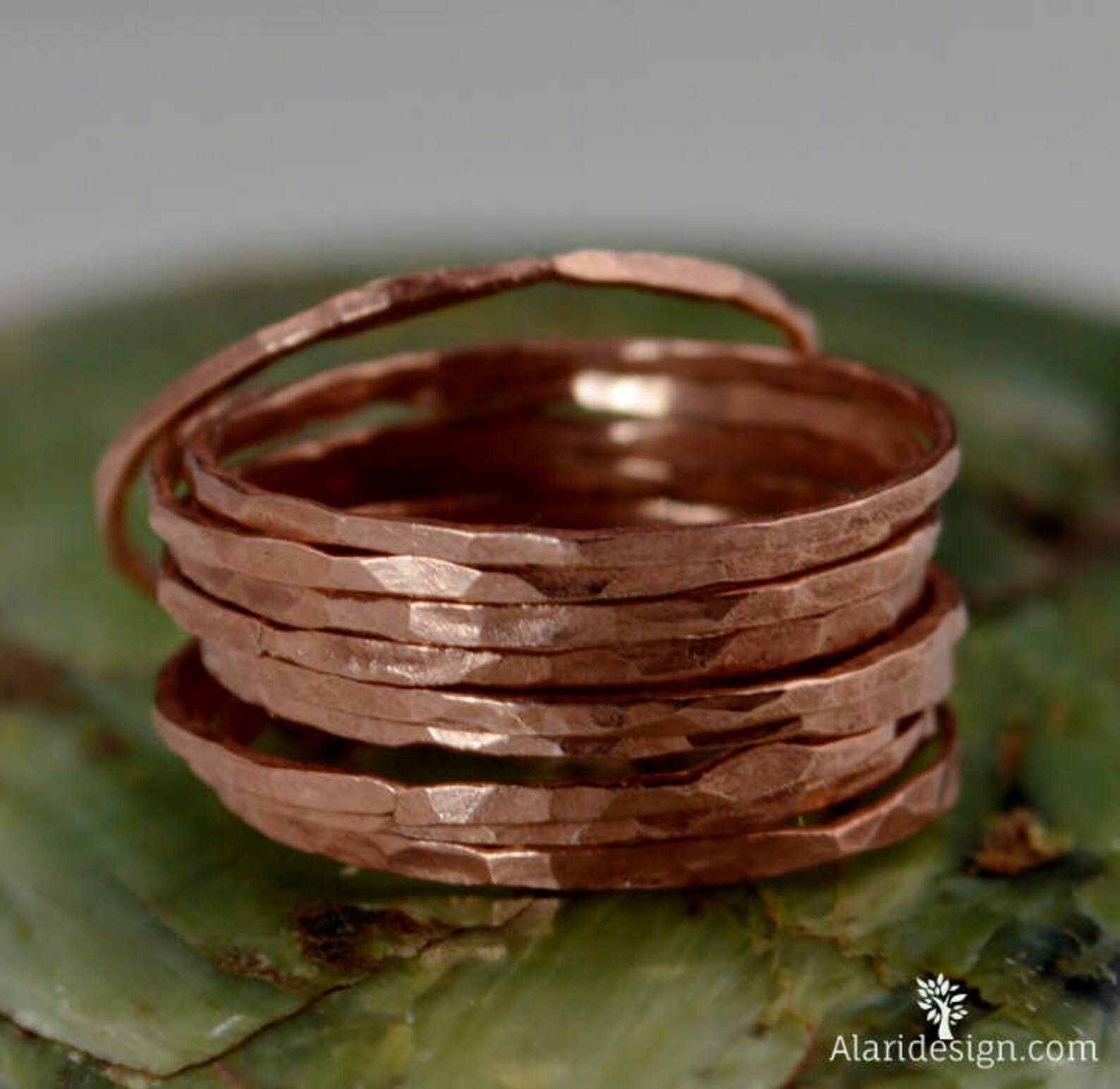 Set of 5 Super Thin Copper Rings Copper Ring Stackable Ring - Etsy