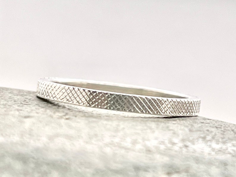 2mm Solid Platinum Florentine Engraved Band, Platinum Wedding Ring, 950 Platinum Ruthenium , minimal Wedding Ring, Free Engraving image 5